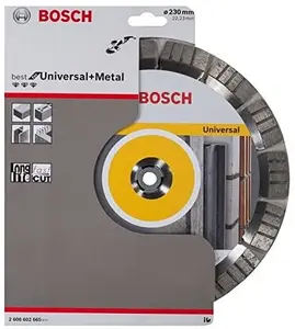 DISQUE DIAMANT UNIVERSEL+METAL 230MM 2608602665