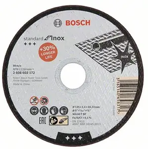 Meule à ébarber à moyeu déporté Standard for Metal – A 24 P BF, 180 mm, 22,23 mm, 6,0 mm 2608603172