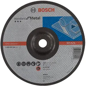 Meule à ébarber à moyeu déporté Standard for Metal – A 24 P BF, 230 mm, 22,23 mm, 6,0 mm 2608603184