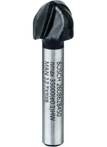 Core Box Bit + Guide Pin 6×12,7×40 2608628450