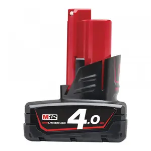 Batterie 12 Volts 4,0 Ah Red Lithium-Ion – système M12multifonctions M12B4 | 4932430065 Milwaukee