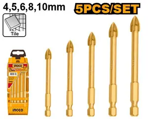 Ensemble de 5 forets pour verre AKD7058