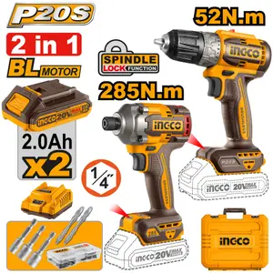 Kit combo visseuse/visseuse à choc 20V CKLI20272