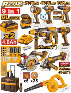 9 Kit de combo industriel sans fil Pcs COSLI250381