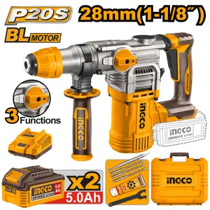 Marteau perforateur sans fil brushless INGCO 20V 28mm SDS-Plus [CRHLI202885]