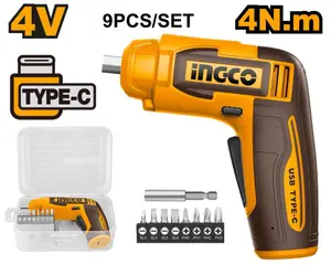 Coffret de 9 tournevis sans fil 4 V 4 Nm – P5C20 CSDLI0458