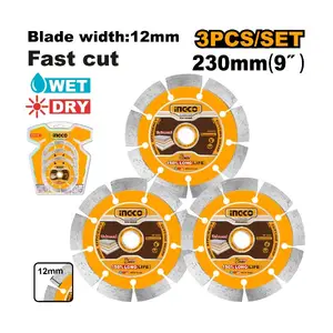 Lot de 3 disques diamant INGCO 230mm [DMD012308]