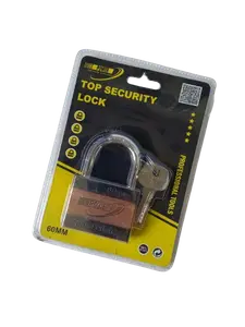 Cadenas Power Bronze 60mm avec cylindre en cuivre et 3 clefs speciales plates HD2360-60