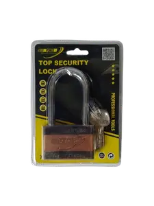 CADENAS POWER BRONZE 70MM A LONGUE MANILLE AVEC CYLINDRE EN CUIVRE ET 3 CLEFS SPECIALES PLATES HD2360-L70