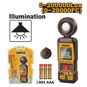 Luxmètre numérique INGCO 0-200 000 lux [HETLU031]