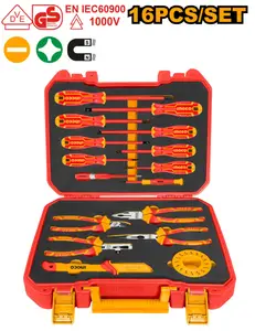 Ensemble d'outils à main isolés de 16 pièces HKITH1601