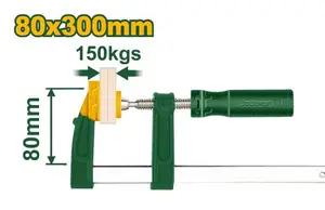 Pince en F avec poignée en plastique Jadever JDCP2181
