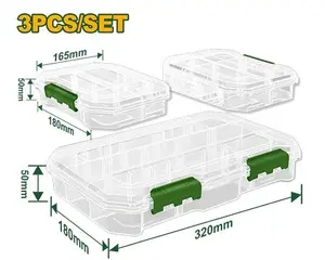 Ensemble de 3 pièces de 'organisateurs transparents JDTB8343