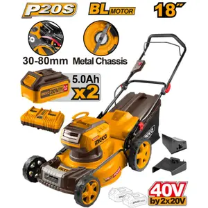 Tondeuse 40v 2 BATTERIES 5Ah 460mm 60L LMLI20186
