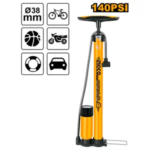 Pompe à pneu manuelle INGCO avec manomètre (base solide) [MPP3811]