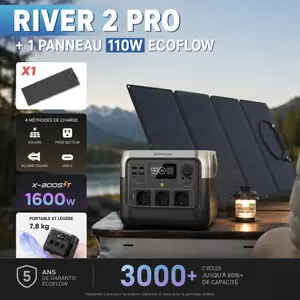 River 2 Pro + 1 panneau 110W Ecoflow
