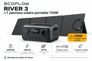 RIVER 3 + 1 panneau solaire pliable 110W