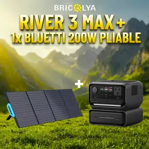 Pack : River 3 Max + 1 x Bluetti 200W pliable + MC4/XT60