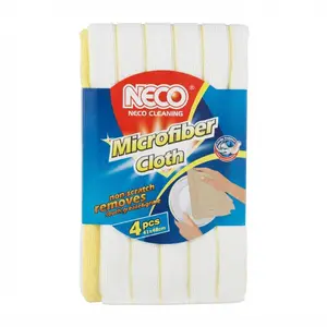 TORCHON DE NETTOYAGE MICROFIBRE 40X48CM - 4 PIECES
