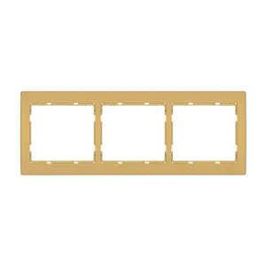 Plaque triple horizontale doré jade