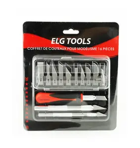 COFFRET DE 16 COUTEAU DE SCULPTEUR SX003