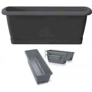 BALCONNIERE AVEC SUPPORT RESPANA EASY ANTHRACITE REF ISE400SW-S43