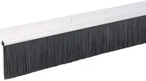 BAS DE PORTE ISOLANT ALUMINIUM 1MX38MMX8MM BROSSE :15MM