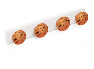 PORTE MANTEAUX 4 BOUTONS MOTIF BASKET