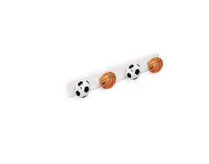 PORTE MANTEAU 4 BOUTONS FOOTBALL