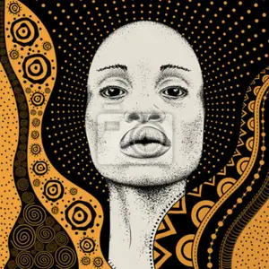 POSTER MOTIF FEMME TRIBALE