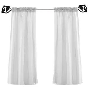 TRINGLE A RIDEAU EXTENSIBLE 120-210 CM NOIRE R