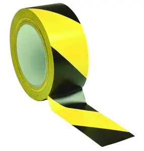 RUBAN SIGNALISATION JAUNE/NOIR 100M X 50MM