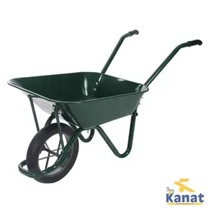BROUETTE VERTE TROYKA 80L CHARGE 120KG ROUE PLEINE