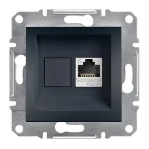 PRISE INFORMATIQUE RJ45 CAT.6 UTP. ASFORA ANTHRACITE