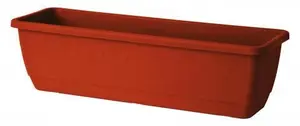 BALCONNIERE INIS CM40 ROUGE BRIQUE + SOUCOUPE