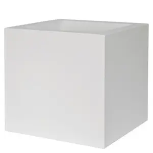 POT KEBE GREENER 40CM BLANC AVEC RESERVE +ROUES