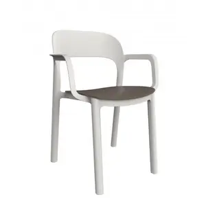 CHAISE ONA BLANC - ASSISE GRIS FONCE 03704