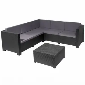 SALON DE JARDIN OASIS 5PLACES EN L