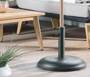 SOCLE ROND DE PARASOL NOIR EN RESINE 12KG VES-4449