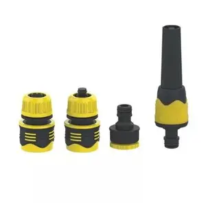 LANCE D'ARROSAGE AVEC NEZ DE ROBINET ET RACCORDS 5/8""(1/2)"" - 4 PCES
