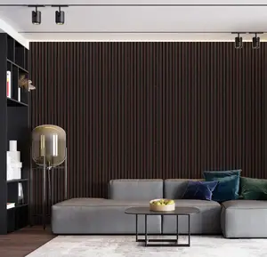 PANNEAU MURAL EN BARDAGE WP09 MDF 1080 NOYER FONCE 145*2800*18MM