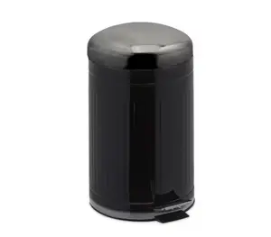 POUBELLE A PEDALE 5 LITRES GALVANISEE NOIRE REF.813S