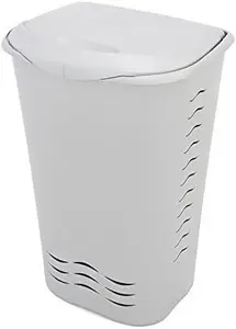 PANIER A LINGE AVEC COUVERCLE ECRUE 70L