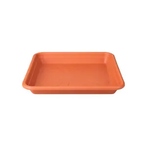 SOUSCOUPE POT A FLEUR CARRE TERRACOTA 29CM