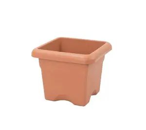 POT A FLEUR TERRA CARRE 26CM TERRACOTA