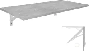 TABLE MURALE RABATABLE - 80X40 - MARBRE BLANC