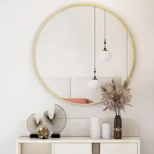 MIROIR A SUSPENDRE ROND DORÉ 60CM VES-4681