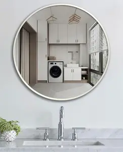 MIROIR A SUSPENDRE ROND BLANC 70CM VES-4696