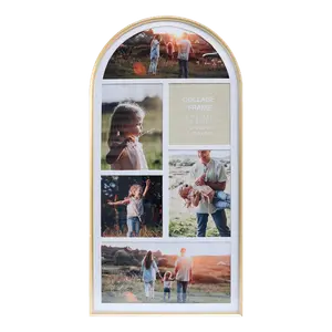 CADRE PHOTO MULTIPLE ALUMINIUM DORÉ VES-4693