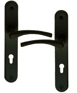 POIGNEE PORTE ALUM NOIRE CYLINDRE/LH905-CYL-BL